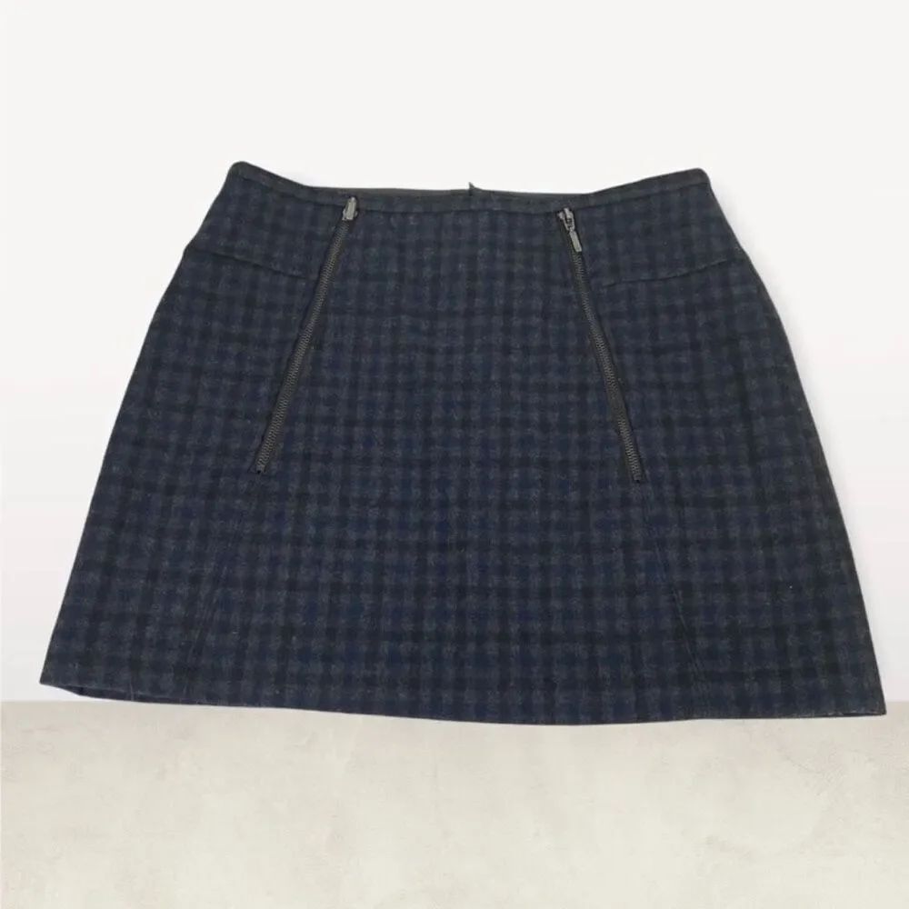 Kenar Wool Blend Plaid Skirt size 6